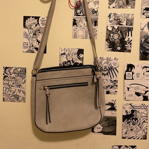 High Fashion Solid Grey Vintage Handbag Cross-Shoulder Bag Multiple Pockets - Picture 3 of 5